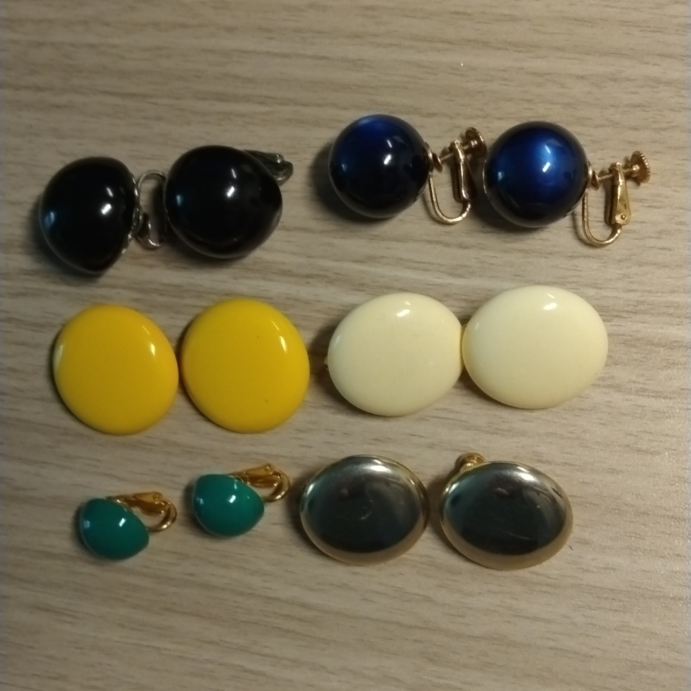 Vintage Earring Lot 6 Pair